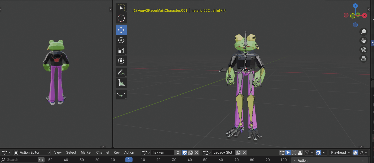 I also made the animations, this being the dancing animation for the end screen.